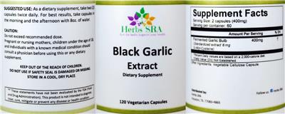 Black Garlic Extract label