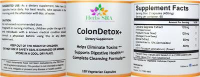 Colon Detox+ label