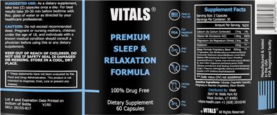 Premium Sleep & Relaxation Formula label