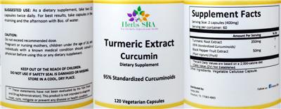 Turmeric Extract Curcumin label
