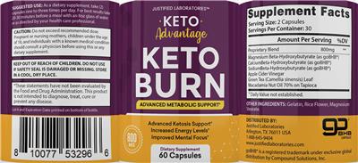 Keto Advantage Keto Burn label