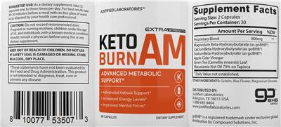 Keto Burn AM label