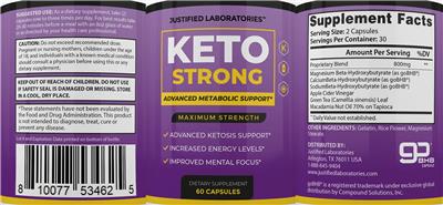Keto Strong label