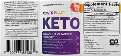 Power Blast Keto label