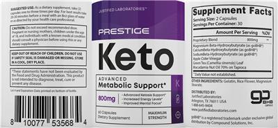 Prestige Keto label