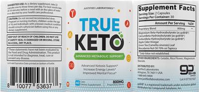 True Keto label