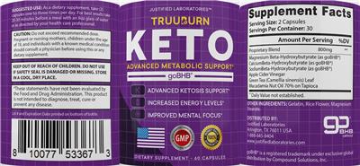 TruuBurn Keto label