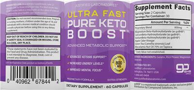Ultra Fast Pure Keto Boost label