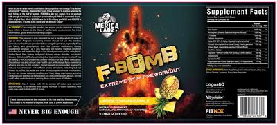 F-Bomb Upside Down Pineapple label