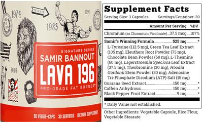 Samir Bannout Lava 196 label