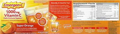 1,000 mg Vitamin C Super Orange label
