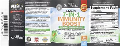 Advanced 7-In-1 Immunity Boost label