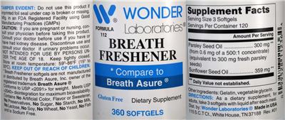 Breath Freshener label