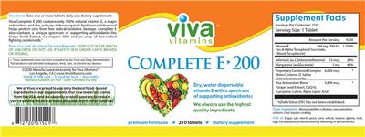 Complete E-200 label