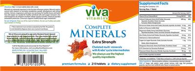 Complete Minerals Extra Strength label