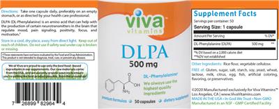 DLPA 500 mg label