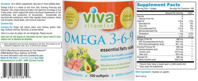 Omega 3-6-9 label