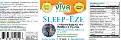 Sleep-Eze label