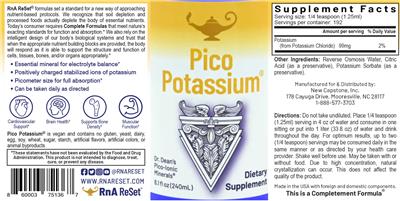 Pico Potassium label