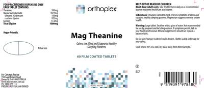 Mag Theanine label