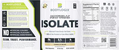 Natural Isolate Vanilla Bean label