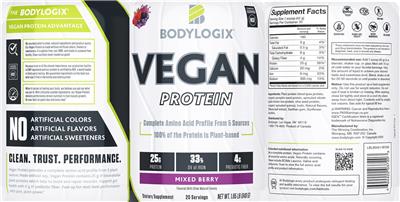 Vegan Protein Mixed Berry label