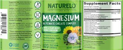Magnesium Glycinate Chelate Complex label