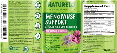 Menopause Support label