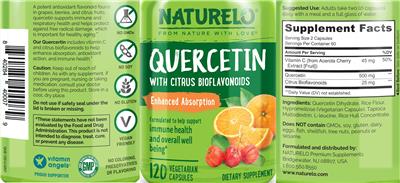 Quercetin with Citrus Bioflavonoids label