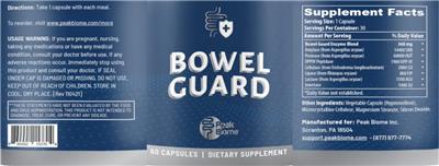 Bowel Guard label