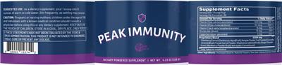 Peak Immunity label