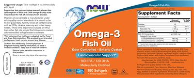 Omega-3 Fish Oil label