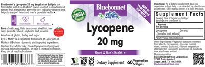Lycopene 20 mg label