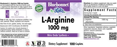 L-Arginine 1000 mg label