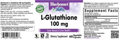 L-Glutathione 100 mg label