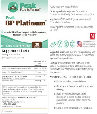 Peak BP Platinum label