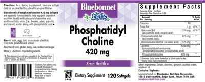 Phosphatidyl Choline 420 mg label