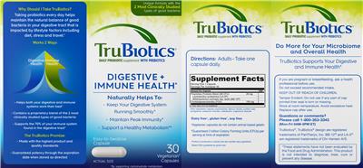 TruBiotics label