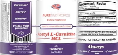 Acetyl L-Carnitine HCL label