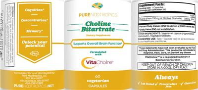 Choline Bitartrate label