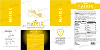 Matrix Bananas & Cream label