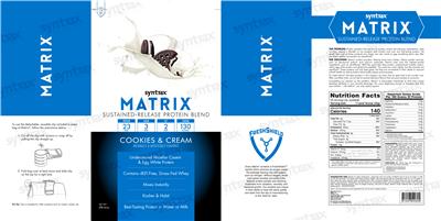 Matrix Cookies & Cream label