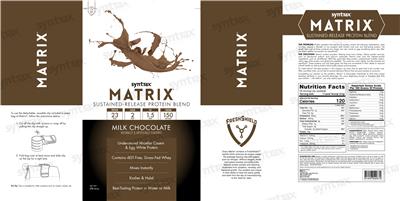 Matrix Milk Chocolate label