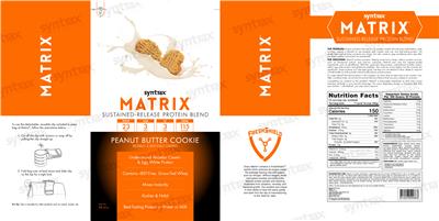 Matrix Peanut Butter Cookie label