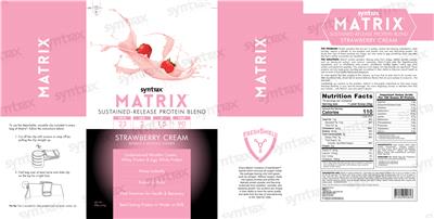 Matrix Strawberry Cream label