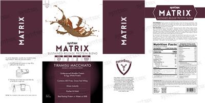 Matrix Tiramisu Macchiato label