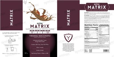 Matrix Tiramisu Macchiato label