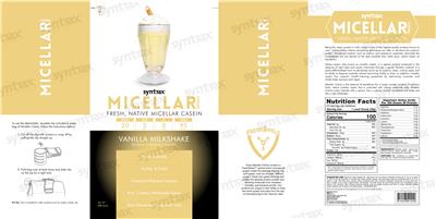 Micellar Creme Vanilla Milkshake label