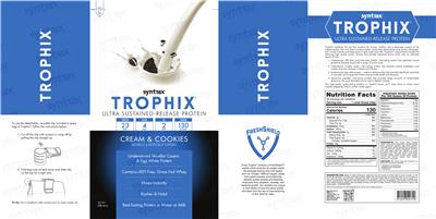 Trophix Cream & Cookies label