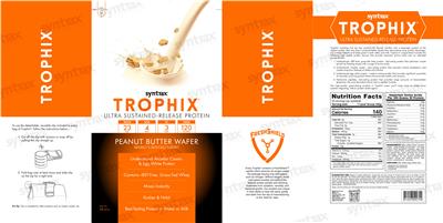 Trophix Peanut Butter Wafer label